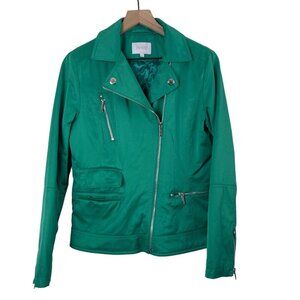 Laundry by Shelli Segal Green Moto Jacket – Size Medium